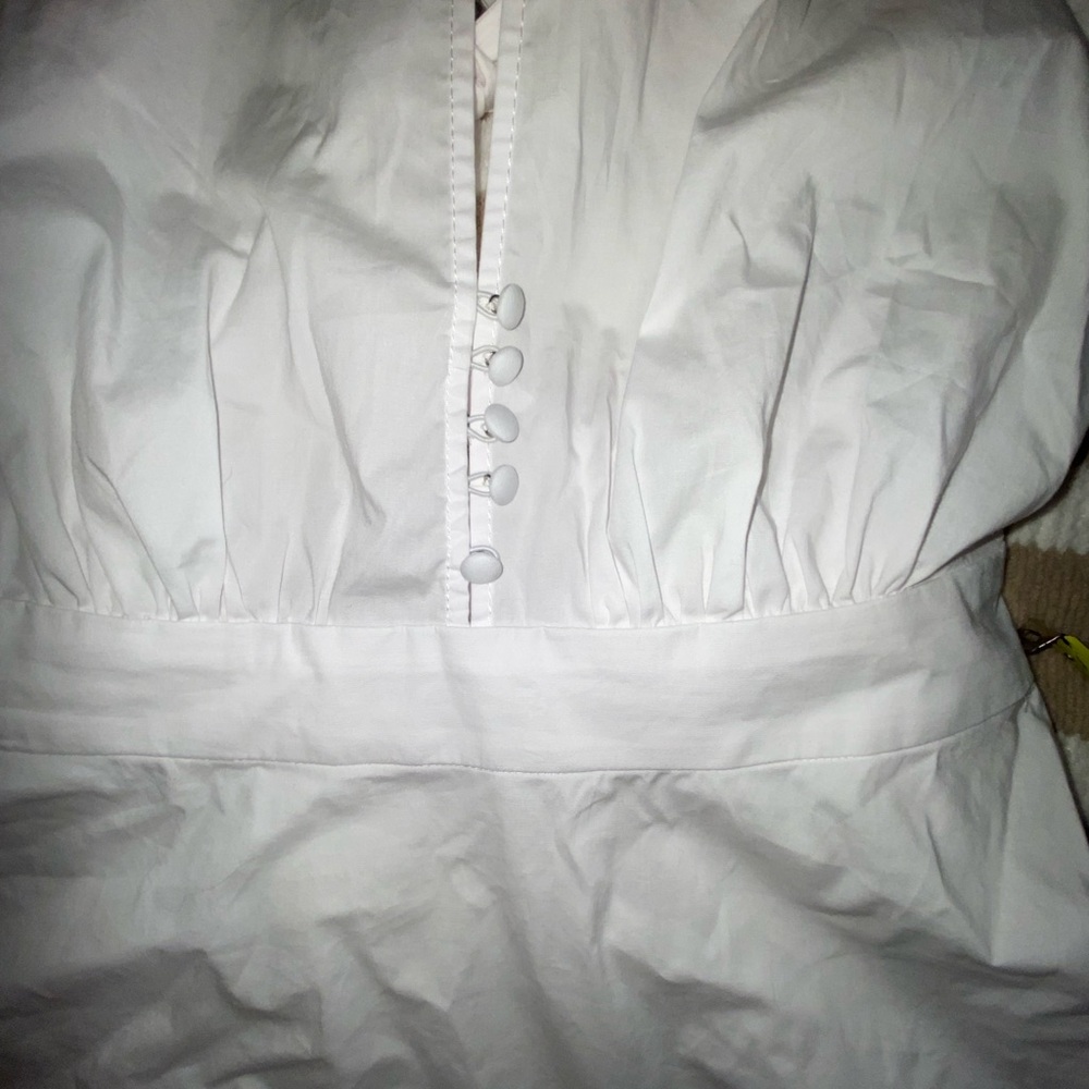STAUD White Peplum Long-Sleeve Blouse - Picture 3 of 12